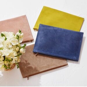 NEW NWT AERIN Beige nude Canvas Pouch